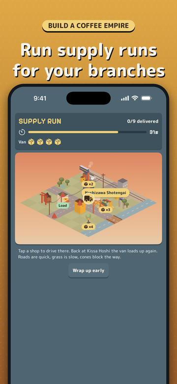 A supply run across the town map